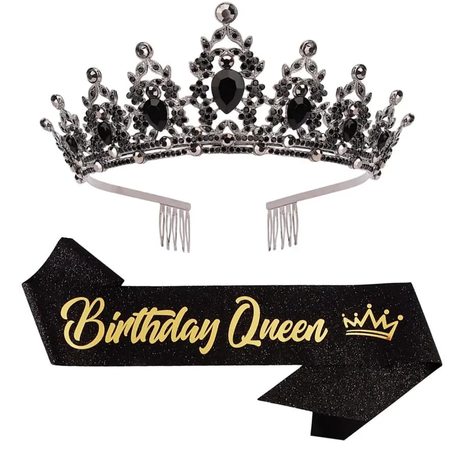 GleamBliss Baroque Rhinestones Birthday Queen Sash thumbnail 4