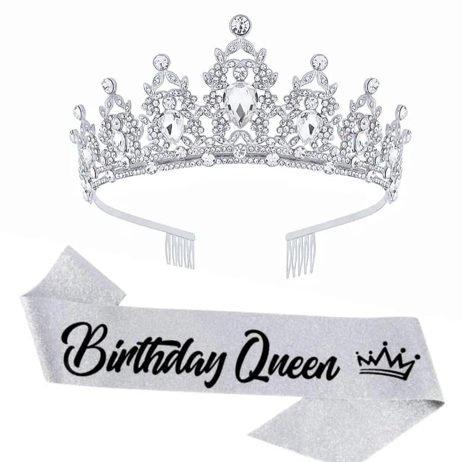 GleamBliss Baroque Rhinestones Birthday Queen Sash thumbnail 5